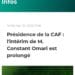 FOOTBALL – Le Congolais Constant Omari prolongé dans ses fonctions de président par intérim de la CAF