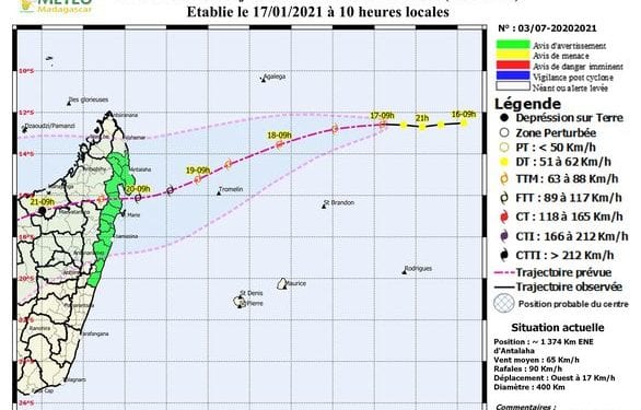 METEO – De fortes pluies amenées par la tempête tropicale Eloïse en perspectives