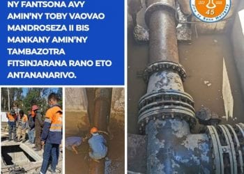 JIRAMA – 10.000 m3 d&rsquo;eau supplémentaires dans le réseau de distribution d&rsquo;eau d&rsquo;Antananarivo depuis ce vendredi.