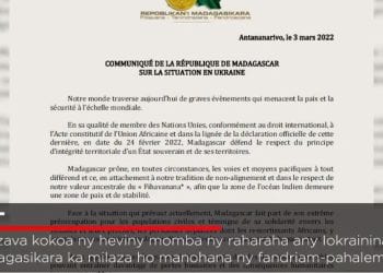 VAOVAO – MINUTE FLASH 03 MARTSA 2021
