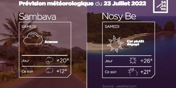 MÉTÉO du 23 juillet 2022