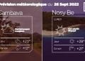 MÉTÉO du 26 septembre 2022
