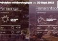 MÉTÉO du 30 septembre 2022