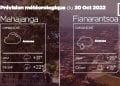 METEO du 30 octobre 2022