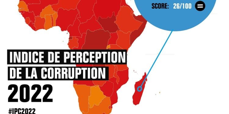 GOUVERNANCE – Madagascar stagne sur le score de 26/100 sur l’indice de perception de la corruption de 2022