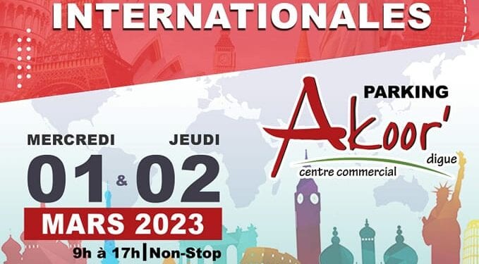 Salon des études internationales le 01 et 02 Mars, de 09h à 17h au Parking du centre commercial Akoor Digue.
