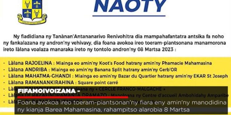 VAOVAO – MINUTE FLASH 07 MARTSA 2023