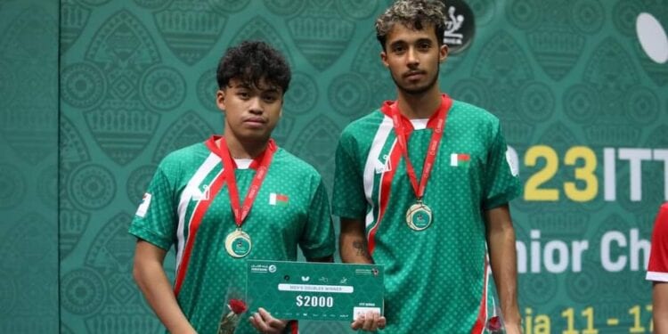 TENNIS DE TABLE – Le duo Fabio Rakotoarimanana et Antoine Razafinarivo sacré champion d’Afrique en double