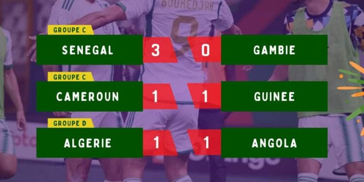 FOOTBALL – Le Sénégal bat la Gambie en match de groupe de la CAN 2023, l&rsquo;Algérie et le Cameroun accrochés