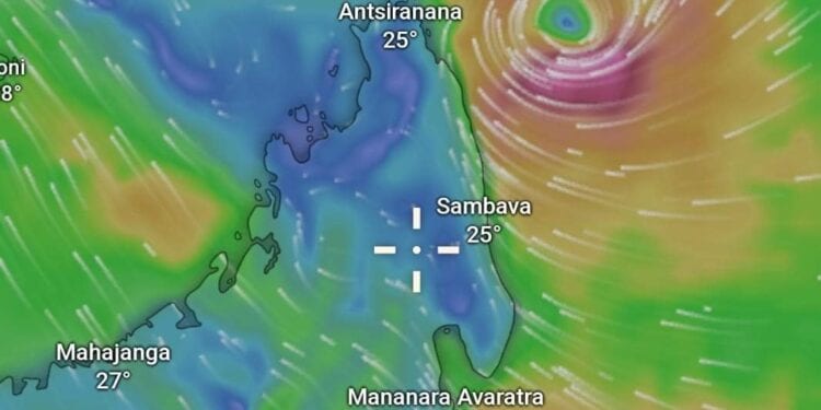 METEOROLOGIE – La neuvième dépression tropicale de la saison à plus de 100km à l&rsquo;Est de Vohémar