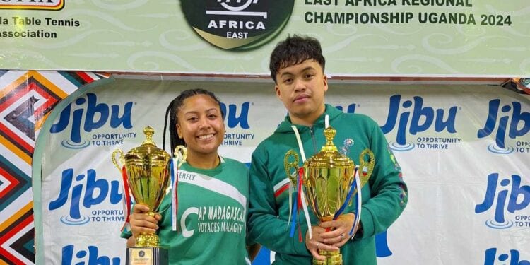 Tennis de table – Championnats d’Afrique de l’Est – Hanitra Raharimanana et Fabio Rakotoarimanana remportent les médailles d’or