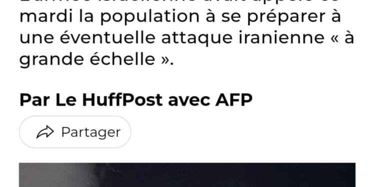 PROCHE ORIENT – L’Iran lance des missiles sur Israël