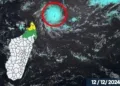 METEOROLOGIE – Le cyclone tropical intense Chido prévu transiter à environ 60 km au nord de cap d’Ambre vendredi soir
