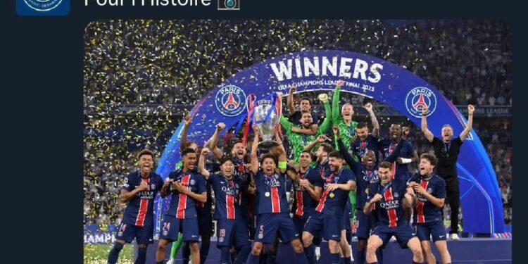 FOOTBALL – Le Paris Saint-Germain remporte la Ligue des champions pour la première fois de son histoire