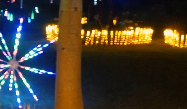 Le jardin d&rsquo;Ambohijatovo paré de ses plus belles illuminations.
